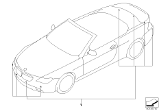 Комплект дооснащения PDC для BMW E63 M6 S85 (схема запасных частей)