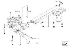 Смазочная система/масляный насос для BMW E63 M6 S85 (схема запасных частей)