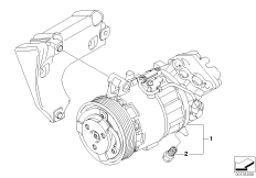 RP компрессор кондиционера для BMW E87N 118i N43 (схема запасных частей)