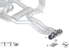 Приводы заслонок заднего кондиционера для BMW RR1 Phantom EWB N73 (схема запасных частей)