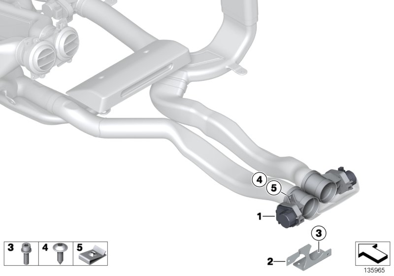 Приводы заслонок заднего кондиционера для BMW RR1N Phantom EWB N73 (схема запчастей)