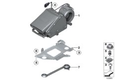 Вентилятор заднего кондиционера для BMW RR1N Phantom EWB N73 (схема запасных частей)