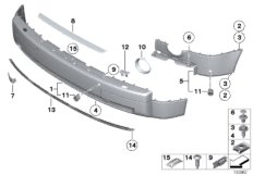 Облицовка Пд для ROLLS-ROYCE RR1 Phantom N73 (схема запасных частей)