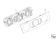Панель управления кондиционера для BMW E92N 325xi N52N (схема запасных частей)