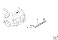 Третий фонарь стоп-сигнала для BMW E81 120i N43 (схема запасных частей)