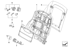 Сиденье Пд-каркас спинки/задняя панель для BMW E46 330xd M57 (схема запасных частей)