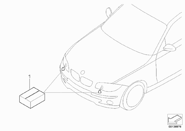 Комплект дооснащ.сист.омывателей фар для BMW E81 116i 1.6 N43 (схема запчастей)