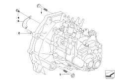 Крепление коробки передач для MINI R52 Cooper W10 (схема запасных частей)