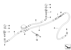Детали системы омывателей фар для BMW E87 130i N52 (схема запасных частей)