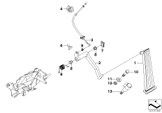 Привод педали акселератора/тросик для BMW E39 523i M52 (схема запасных частей)