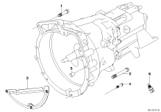 Крепление/дополнит.элементы КПП для BMW E46 318i N42 (схема запасных частей)