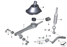 Механизм переключения передач МКПП для BMW E92N 323i N52N (схема запасных частей)