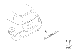 Третий фонарь стоп-сигнала для BMW R52 One W10 (схема запасных частей)