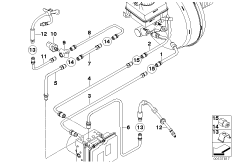 Трубопровод тормозной системы Пд (S541A) для BMW E61 535d M57N (схема запасных частей)