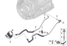 Трубопровод масл.радиатора/теплообменник для BMW E90N 325d M57N2 (схема запасных частей)