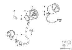 Спидометр/тахометр для BMW R21A R 1150 GS Adv. 01 (0441,0492) 0 (схема запасных частей)