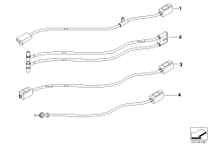 Антенные провода в исп.для Японии для BMW E83 X3 3.0i M54 (схема запасных частей)