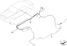 Жгут проводов заднего кондиционера для BMW RR1N Phantom EWB N73 (схема запасных частей)