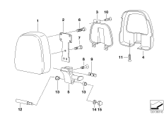 Подушка сиденья для BMW 59C1 R 1200 C 03 (0329,0379) 0 (схема запасных частей)