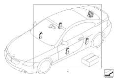 Комплект дооснащения сигнализации для BMW E63N 650i N62N (схема запасных частей)