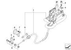 Механизм ПП стептроник АКПП для BMW E46 318d M47N (схема запасных частей)