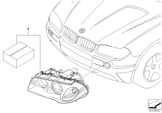 Комплект дооснащения ксеноновой фары для BMW E83 X3 2.0i N46 (схема запасных частей)