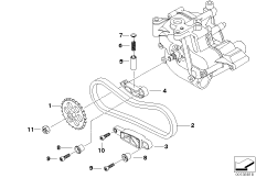 Привод смазоч.системы/масляного насоса для BMW E90N M3 S65 (схема запасных частей)