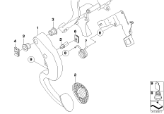 Привод управления сцеплением для BMW R53 Coop.S JCW GP W11 (схема запасных частей)