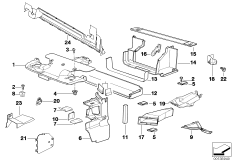 Воздуховод для BMW E36 316i 1.6 M43 (схема запасных частей)