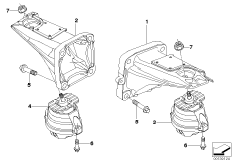 Подвеска двигателя для BMW E60 M5 S85 (схема запасных частей)