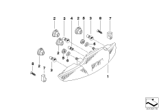 Блок задних фонарей дополнит. элементы для BMW R22 R 850 RT 02 (0417) 0 (схема запасных частей)