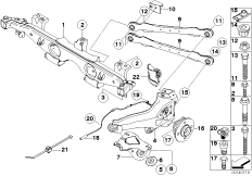 Балка мостаЗд/подвеска кол/подш.ступ.кол для MINI R53 Cooper S W11 (схема запасных частей)