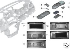 Детали телефонной трубки/крепления для BMW RR2 Drophead N73 (схема запасных частей)