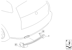 Накладка брызговика для спорт.выпуска ОГ для BMW E83N X3 3.0d M57N2 (схема запасных частей)
