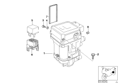 Модулятор давления ABS для BMW 89V3 K 1200 RS 97 (0544,0554) 0 (схема запасных частей)