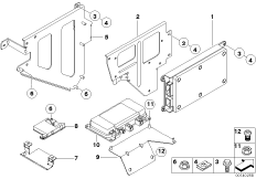 Детали SA 633 в багажном отделении для BMW E46 325Ci M54 (схема запасных частей)