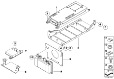 Детали SA 633 в багажном отделении для BMW E46 330Ci M54 (схема запасных частей)