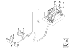 Перекл.КПП стептроник привод на все кол. для BMW E53 X5 3.0d M57N (схема запасных частей)