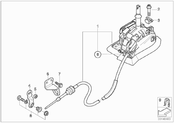 Механизм ПП стептроник АКПП для BMW E86 Z4 3.0si N52 (схема запчастей)
