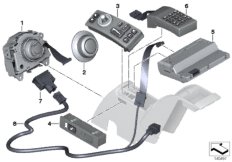 Выключатель центральной консоли Зд для BMW RR1N Phantom EWB N73 (схема запасных частей)