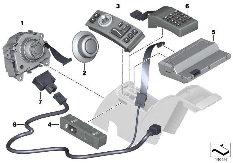 Выключатель центральной консоли Зд для ROLLS-ROYCE RR1 Phantom N73 (схема запчастей)