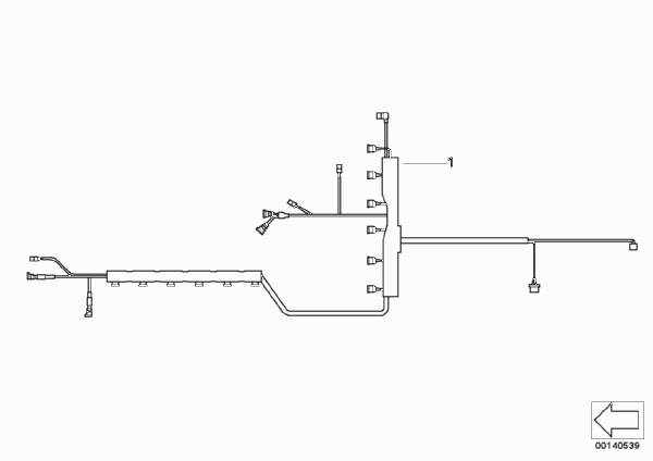 Жгут проводов форсунки / зажигание для BMW E60N 525i N52N (схема запчастей)