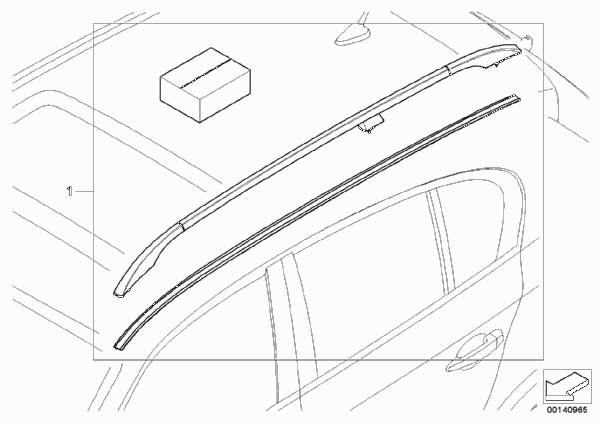 Компл. дооснащения леера для BMW E61N 520i N43 (схема запчастей)