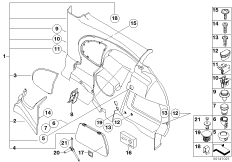 боковая обшивка задняя для BMW R53 Coop.S JCW GP W11 (схема запасных частей)