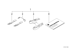 Детали креплений сумки на баке для MOTO K40 K 1200 S (0581,0591) 0 (схема запасных частей)