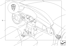 Доосн.отключением НПБ пер.пас. для MINI R55 Cooper N12 (схема запасных частей)