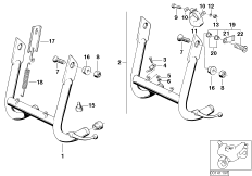 Центральная подставка для BMW 2477 R 80, R 80 /7 0 (схема запасных частей)