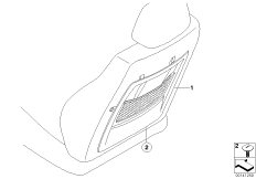 Доосн.карманом для сетки спинки сиденья для BMW E91N 318i N43 (схема запасных частей)