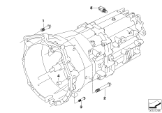 Крепление/дополнит.элементы КПП для BMW E61N 530xi N52N (схема запасных частей)
