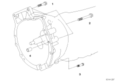 Крепление коробки передач для BMW E64 630i N52 (схема запасных частей)